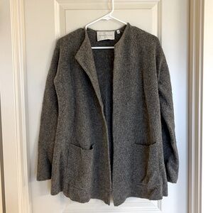 The Group by Babaton Gray Wool Open Front Cardigan Coat